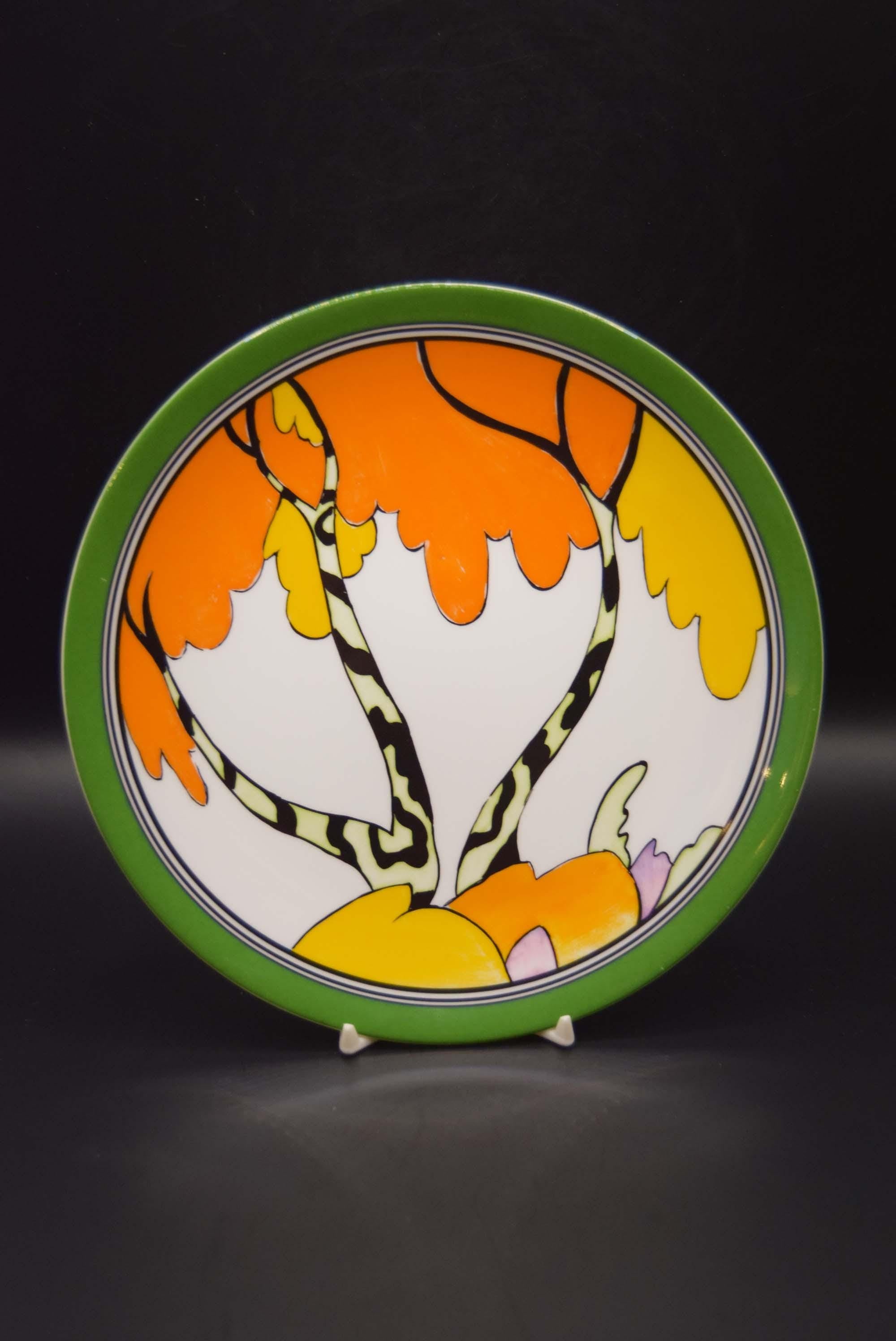 Clarice Cliff Honolulu Plate, Wedgwood Bone China, Art Deco Decor