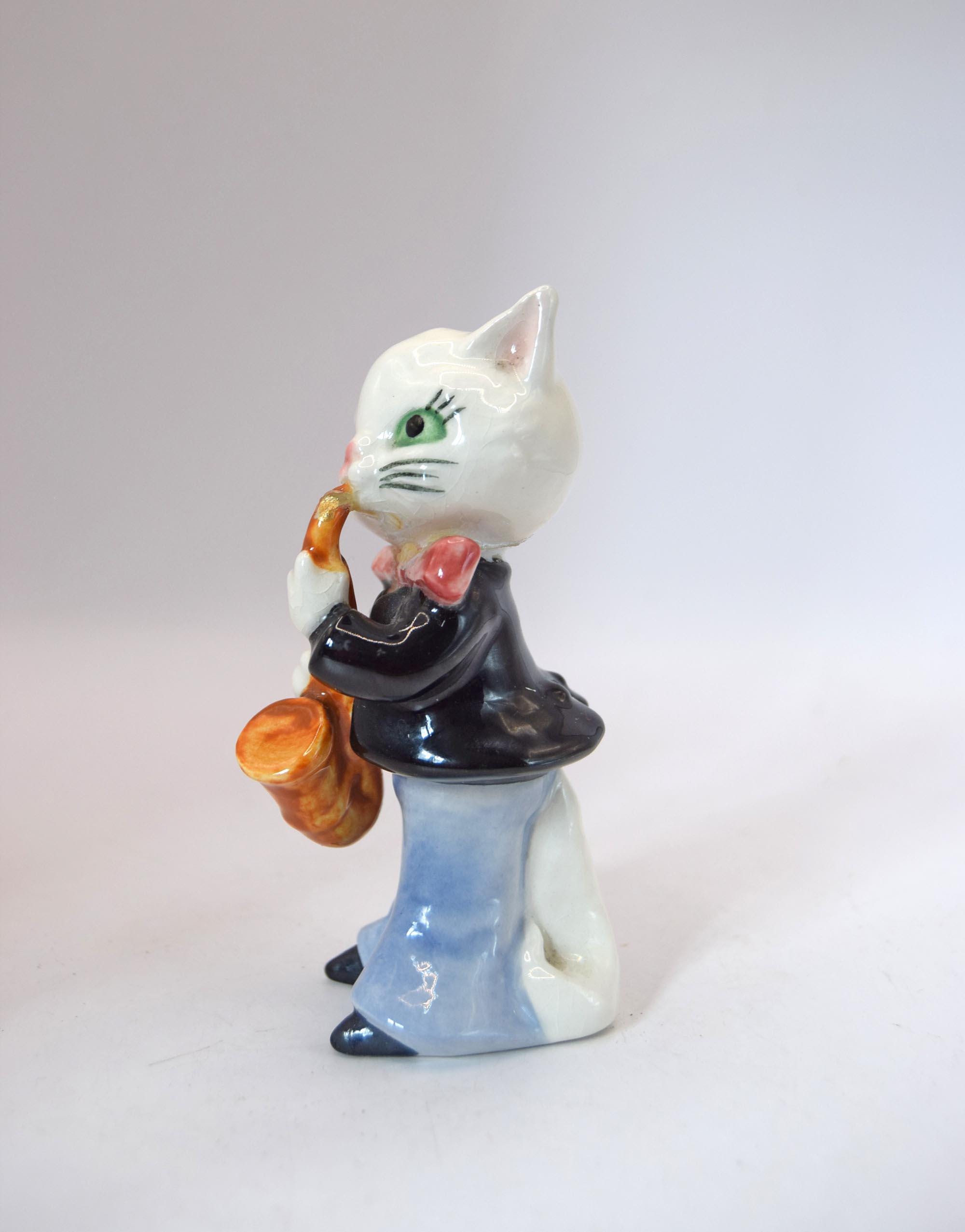 RARE FIND | Goebel Humorous Cats | Cat with saxaphone | Albert Staehle 1960s