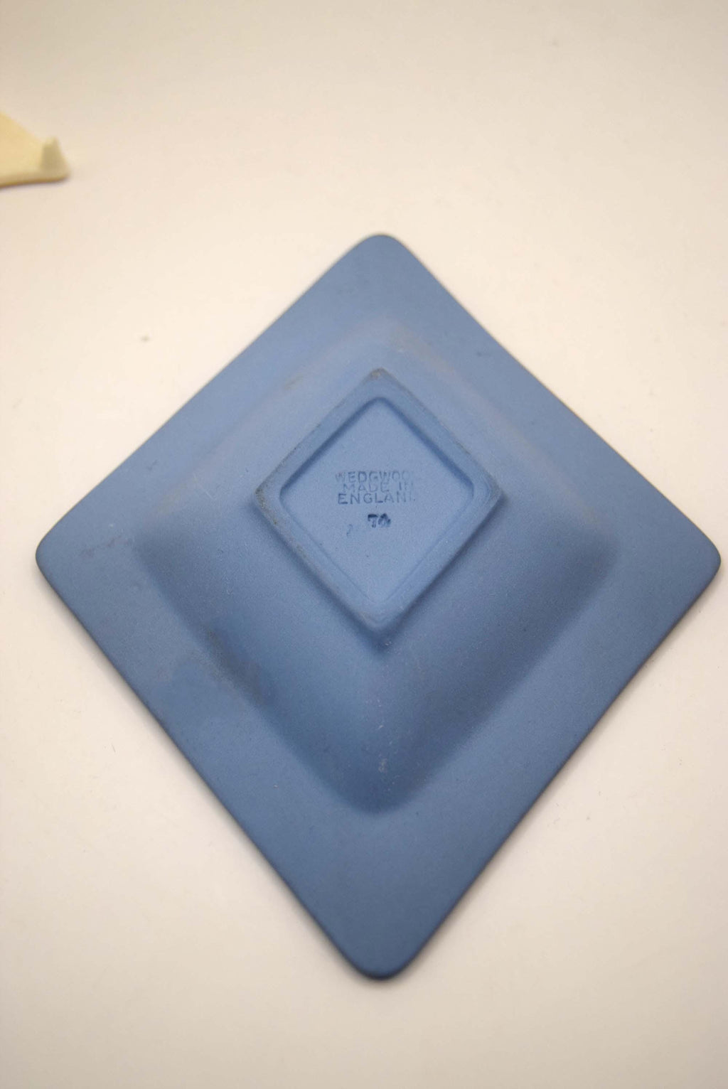Wedgwood Blue White Jasperware trinket or pin dish | English pottery | 1970s