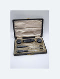 Vintage Art Deco Manicure Set, Complete 1930s Swirl Celluloid in Original Box