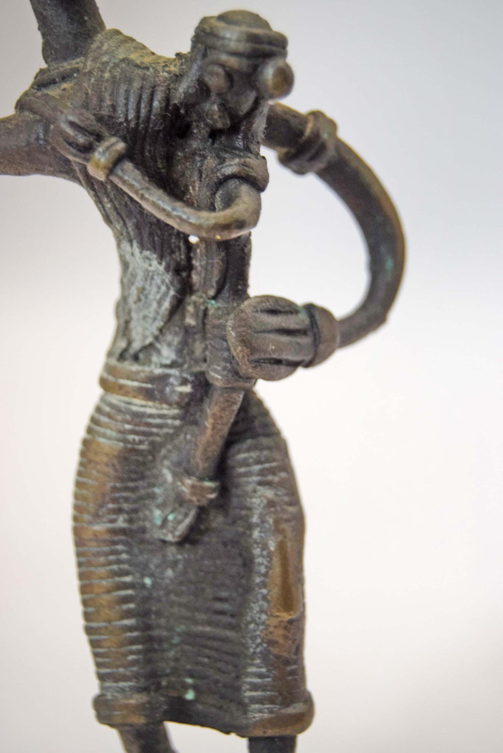 Dhokra Bronze Mother & Child Statue | Bastar Tribal Art