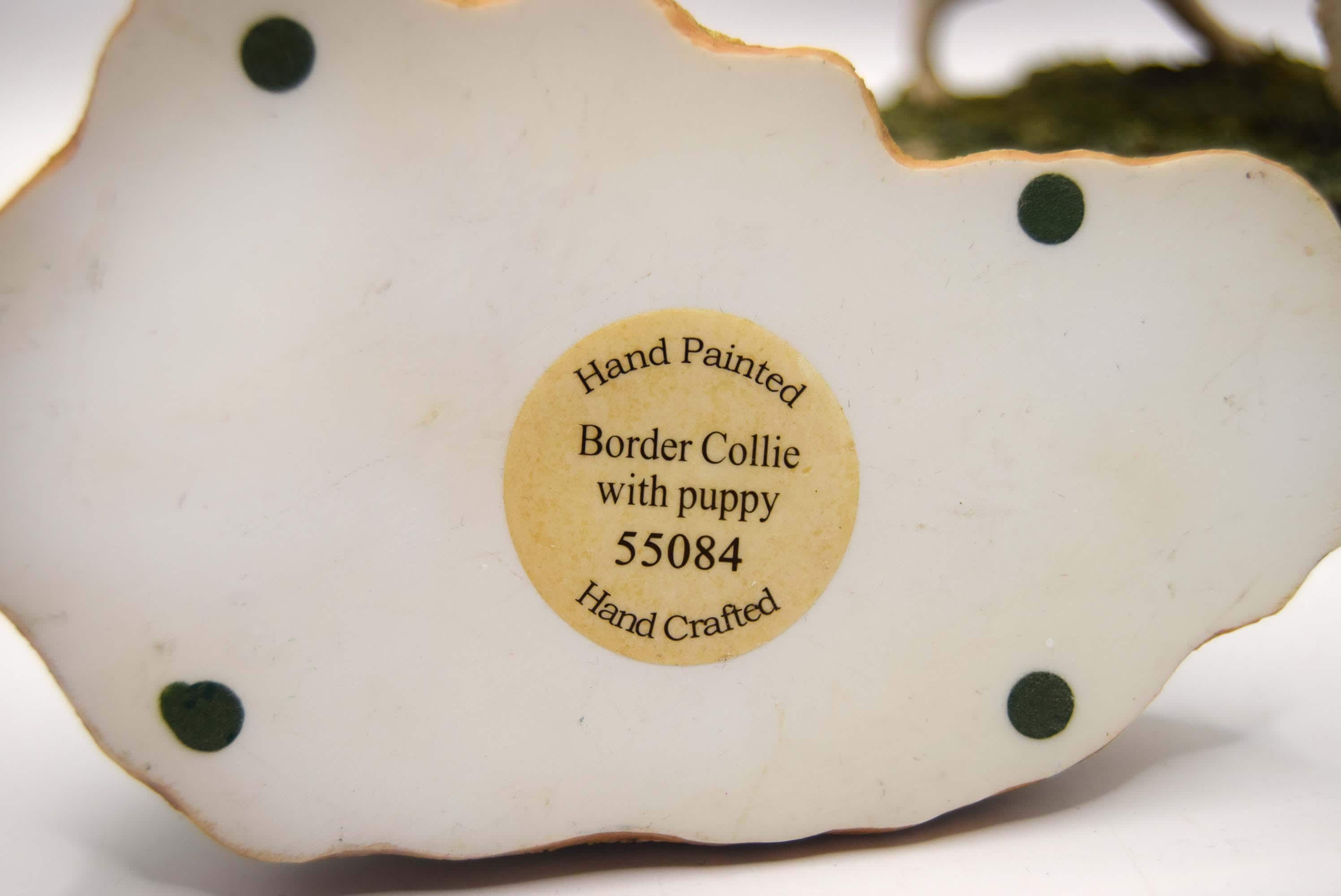 Collection of 3 Border Collie Sheep Dog figurines inc. Sherratt & Simpson and Country Artists
