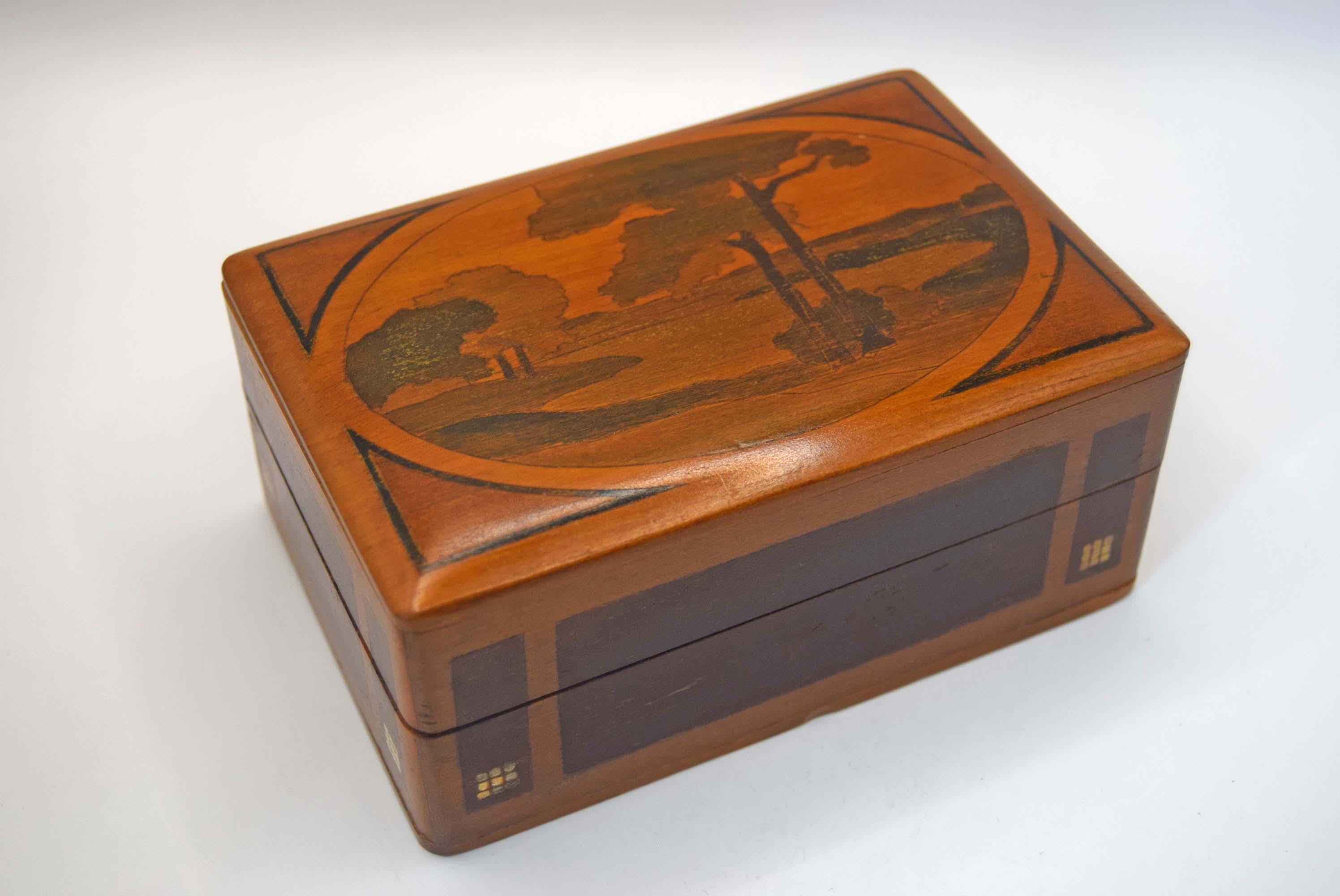 Antique Wooden Marquetry Box | 1920s Amsterdam School | Ross Webster