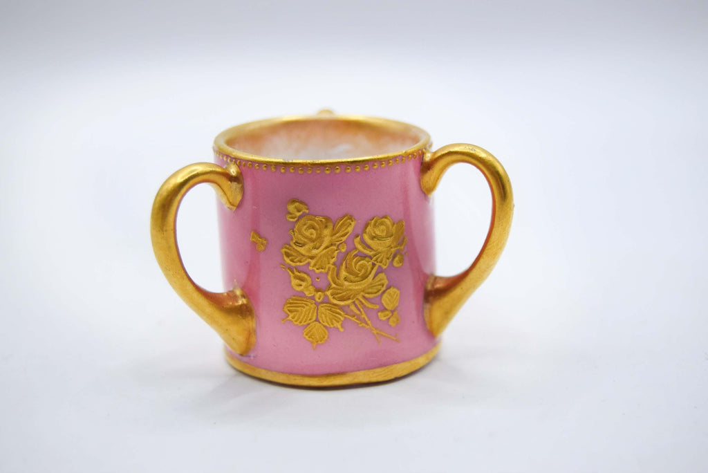 VERY RARE 24K Gold Royal Doulton Miniature Tyg - Robert Allen Studio RA 3402 - c1902