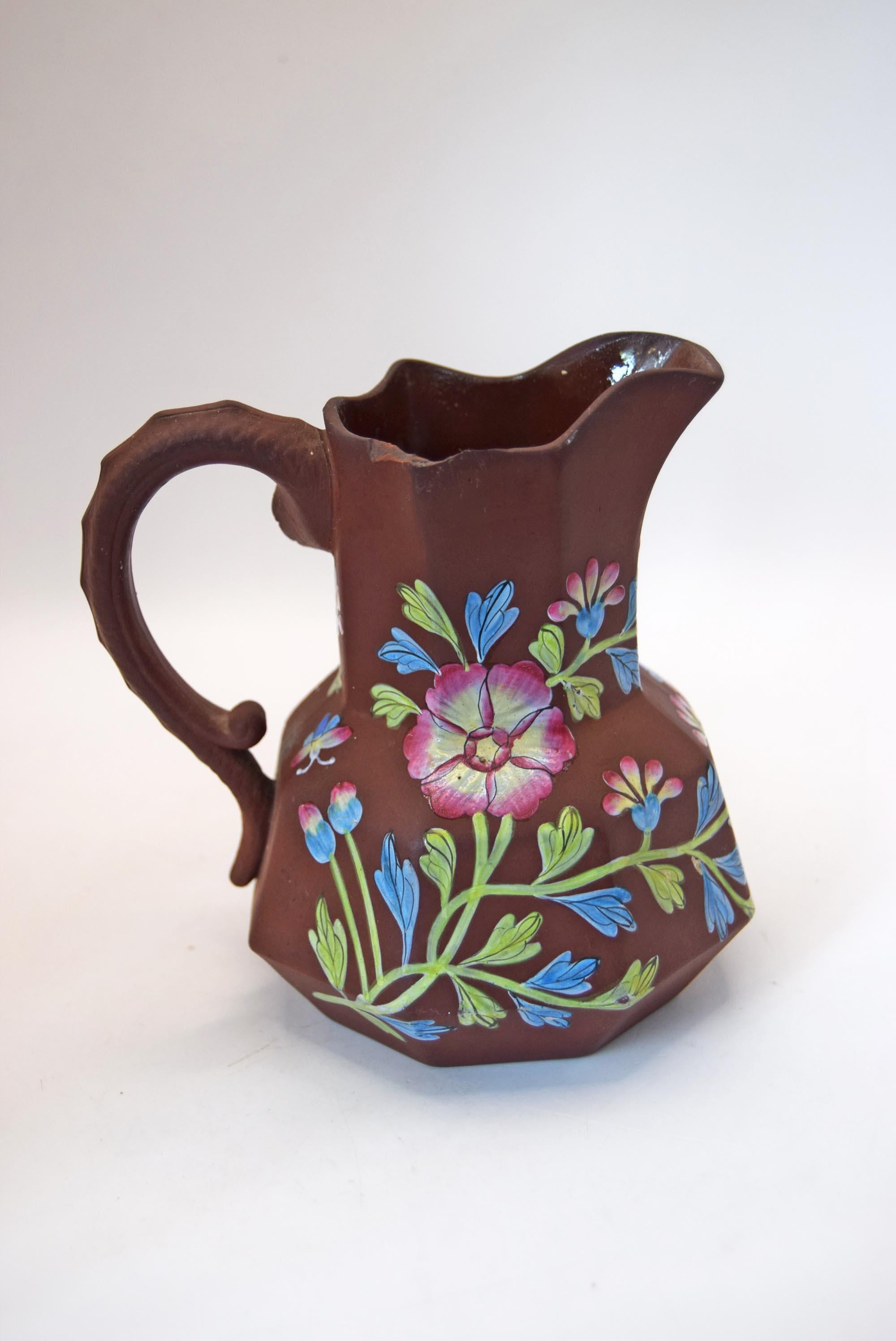 Very Rare 1820 Antique Spode Rosso Antico Redware Hydra Jug Design 3339