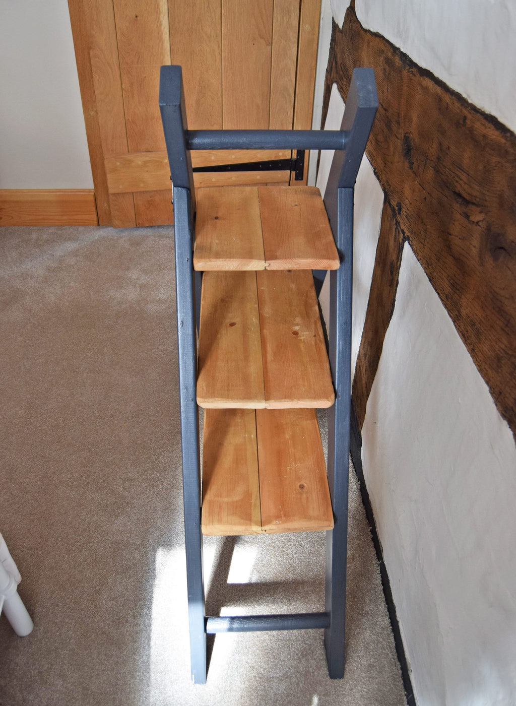 Vintage Ladder Shelving for Bathroom, Living Room, Towel Rack, Garden or Wedding Display