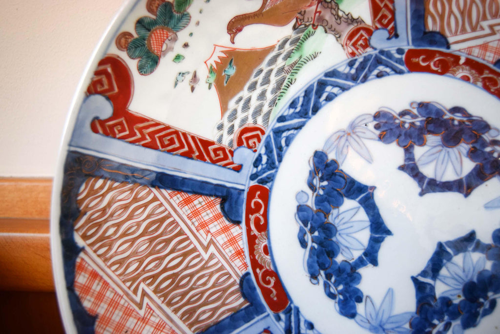 Large 14.5" Antique Japanese Imari Charger â€“ Pristine Meiji Period (1868-1912)