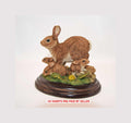 Vintage 1993 Royal Doulton - Hand Made Sculpture - A Family Of Rabbits Lovely condition.