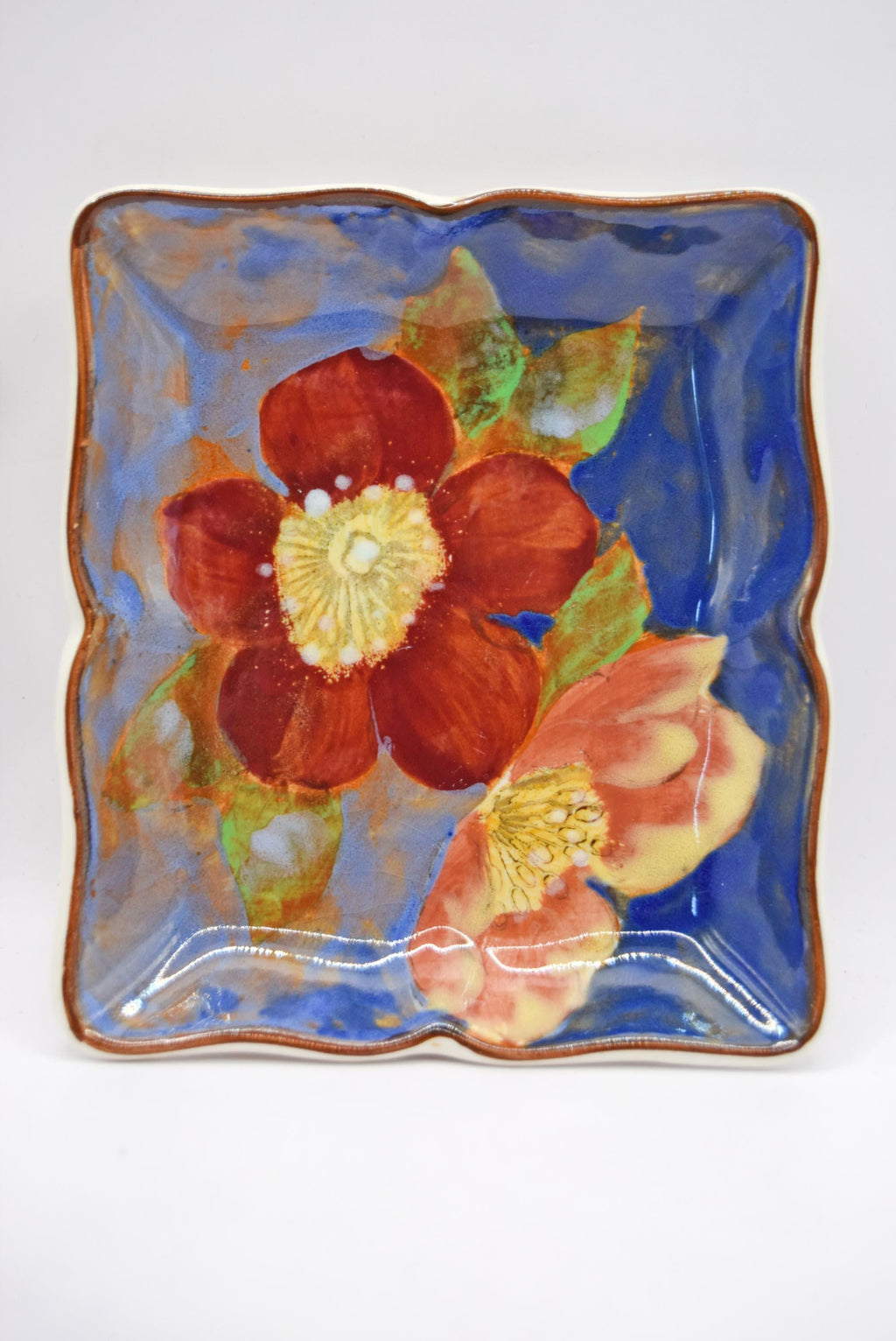 Art Nouveau Royal Doulton Hand Painted Wild Rose Trinket Dish/Tray Cat.No.7923