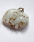 Rare Antique 1920's Max Neiger Milk Glass White Elephant Pendant