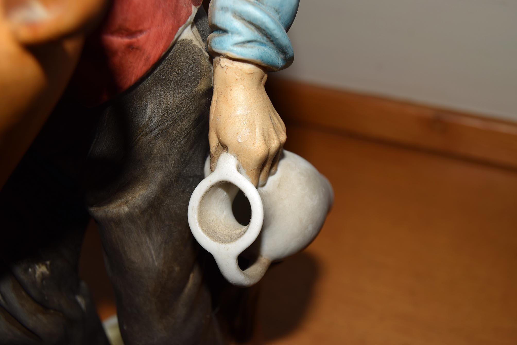 RARE Large bisque figurine of Old Man Pedlar Wine Seller by Ardalt Lenwile