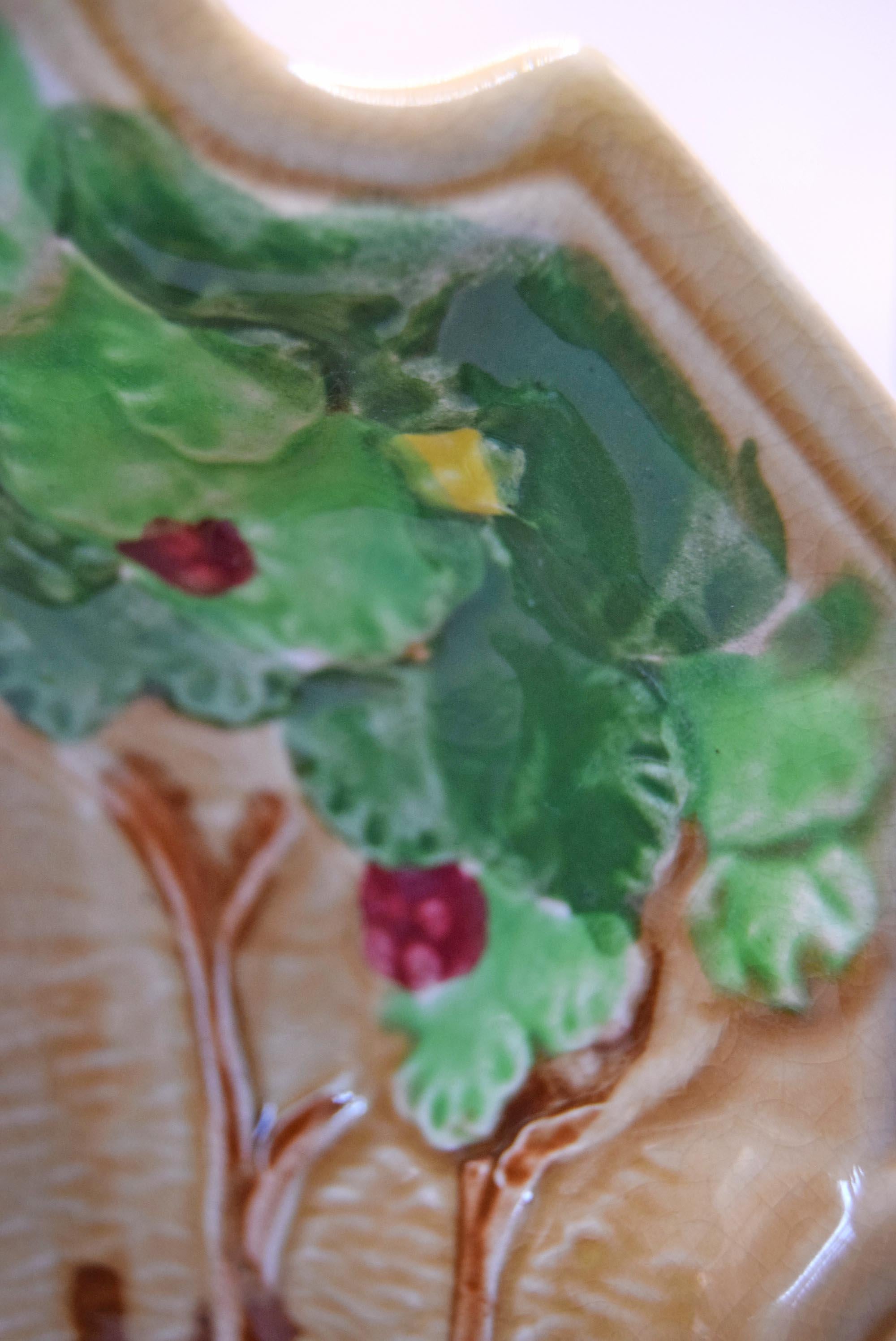 Antique Shorter &amp; Son Staffordshire Rectangular Platter Dish Bowl. Rare Majolica Design c1920s