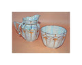 Vintage S C H Handmalerei Lustreware Milk Jug and Sugar Bowl