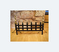 Vintage Cast Iron and Brass Fire Fret â€“ Traditional Blenheim Style Fireplace