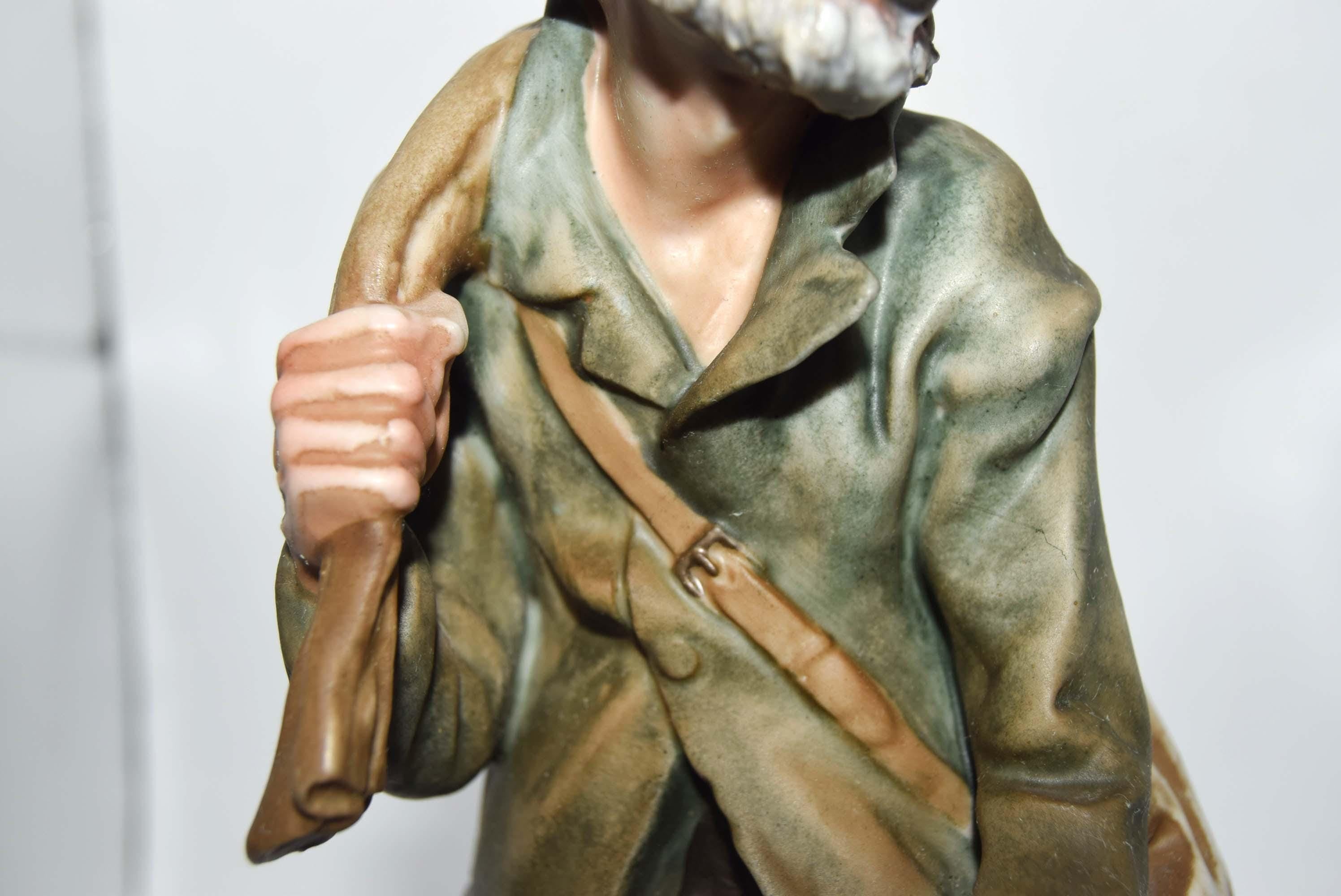 Vintage Carl Scheidig Porcelain Figurine - "Tramp and Scamp" (Hobo and Dog)