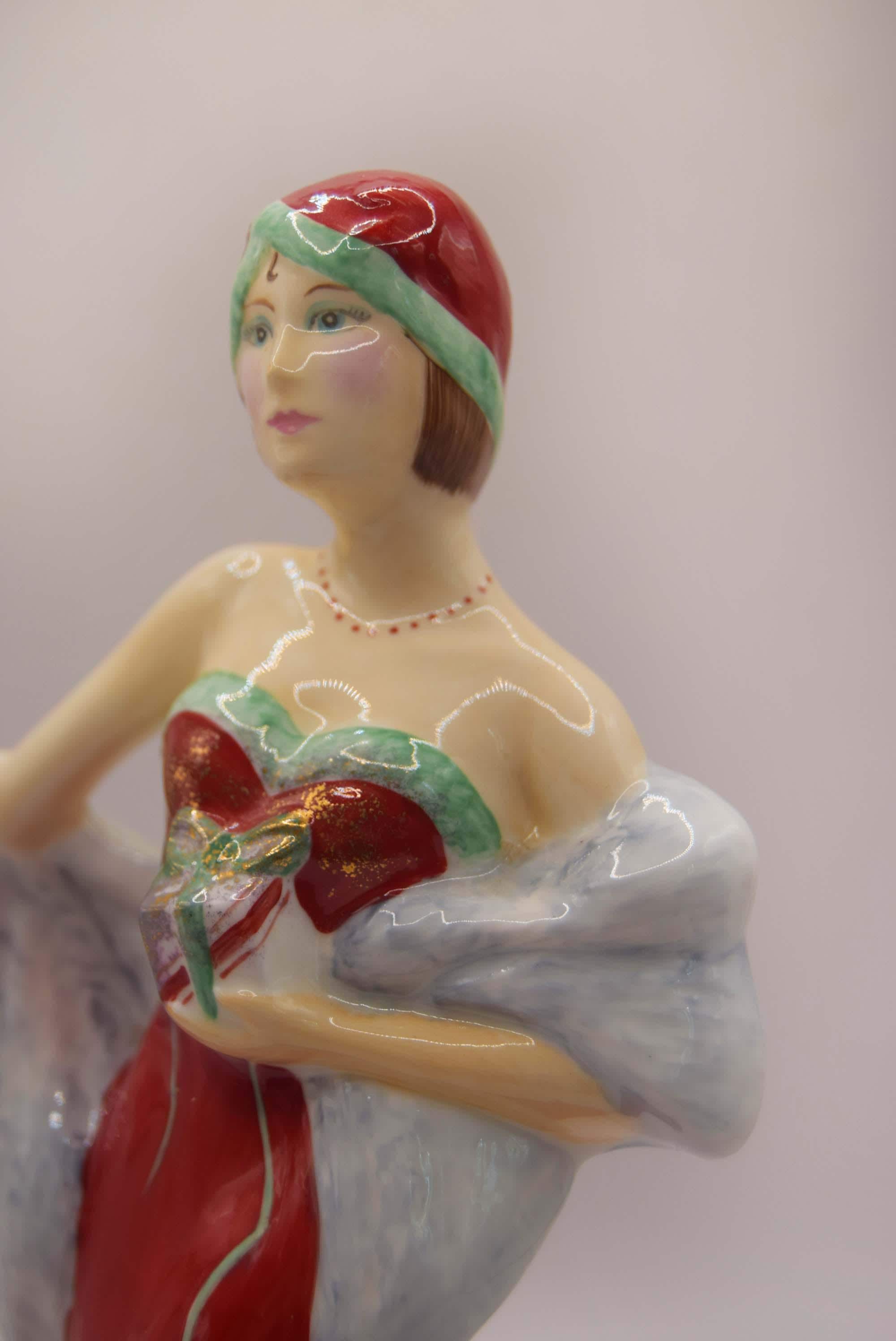 Vintage "Serenade" Fine Bone China Figurine - Made in England - Lady in Red