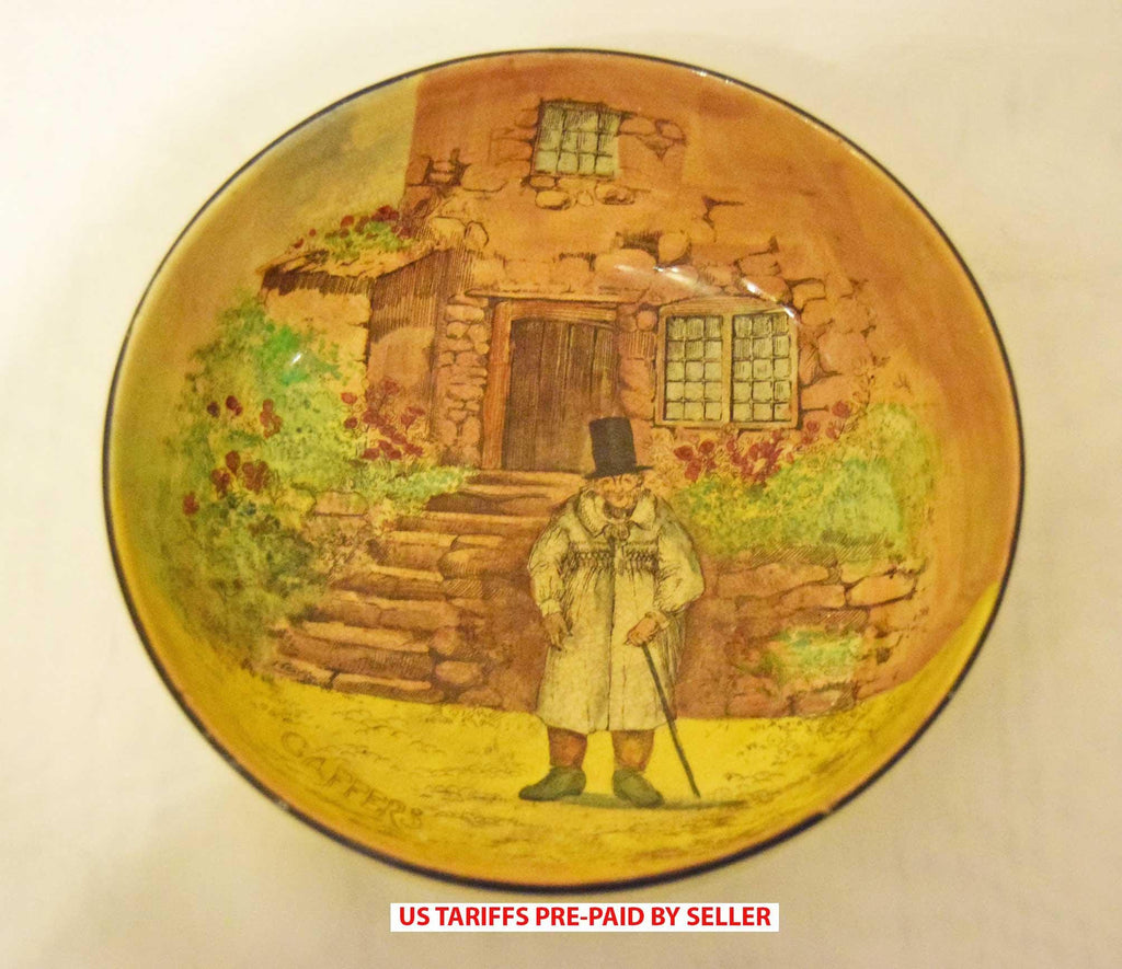 Antique Royal Doulton Bowl ' Gaffers' D 4210 c1920