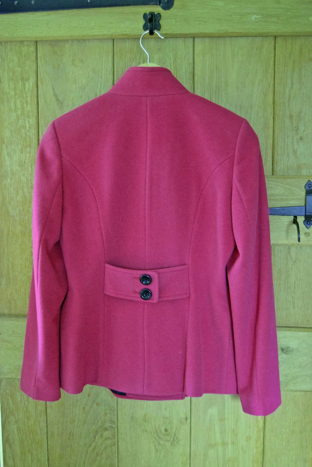 Precis Magenta Pink Cashmere/Wool Blend Double Breasted Vintage Coat Jacket 8-10 (UK)