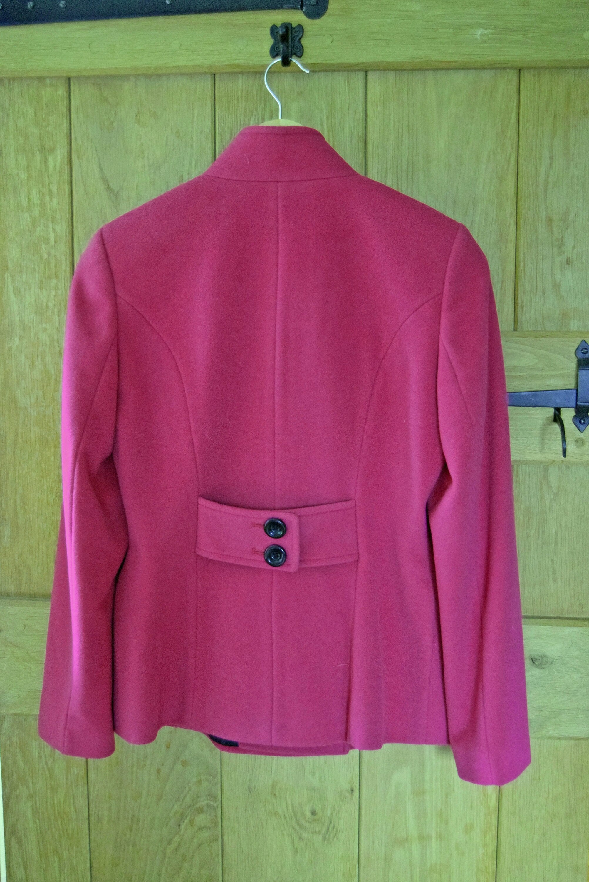 Precis Magenta Pink Cashmere/Wool Blend Double Breasted Vintage Coat Jacket 8-10 (UK)