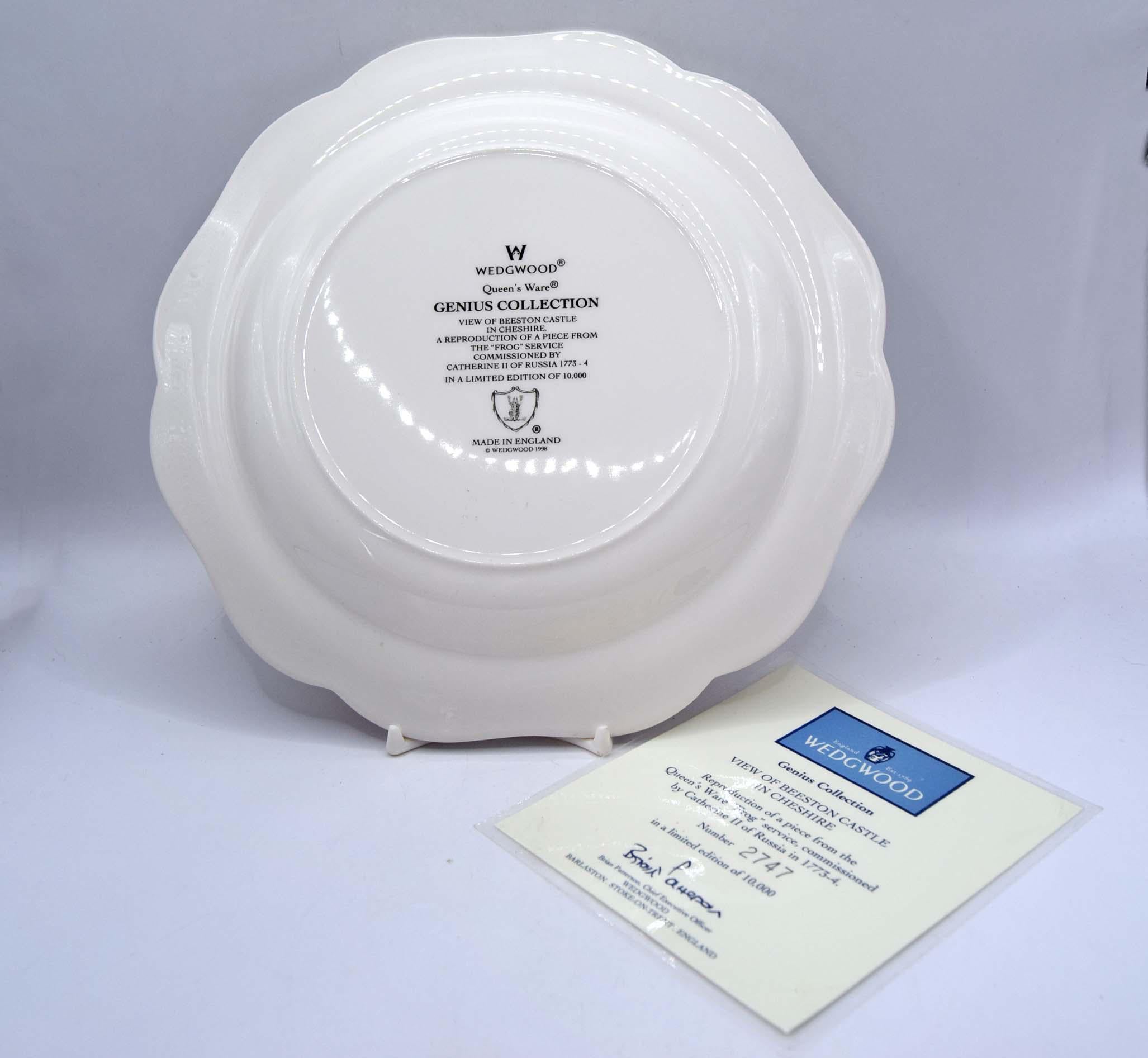 Rare Wedgwood Genius Collection "Frog" Service Plate - Beeston Castle 9"