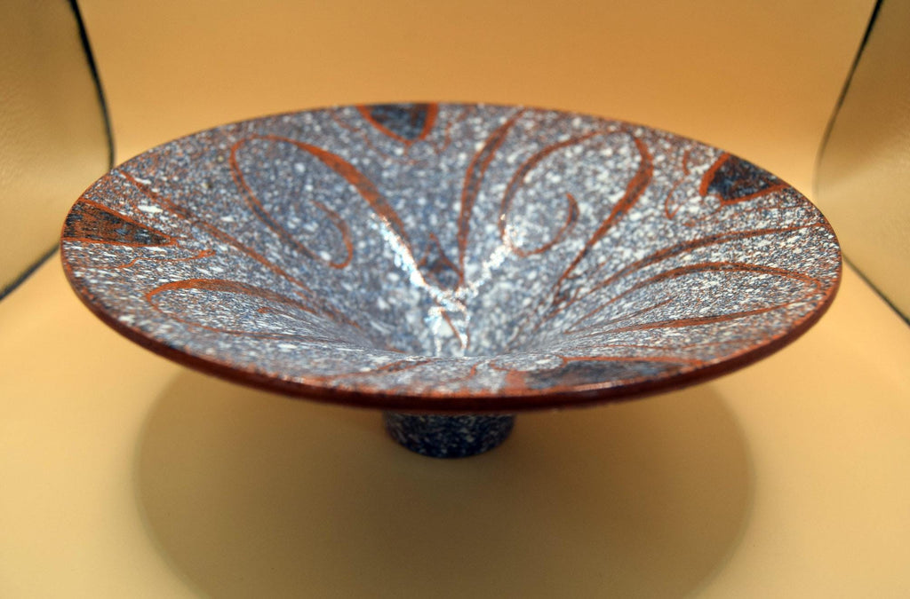 Rare Signed Footed Bowl English Studio Pottery