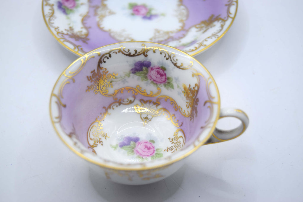 Rare Antique Rosenthal Elfenbein Kronach Miniature Demitasse Cup & Saucer, c.1891