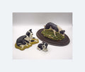 Collection of 3 Border Collie Sheep Dog figurines inc. Sherratt & Simpson and Country Artists