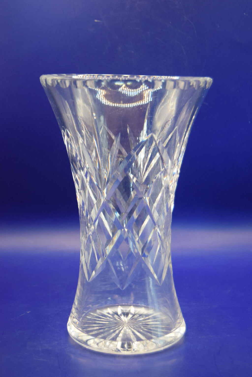 Royal Doulton Heavy Cut Glass Vase | 20cms | Mint condition