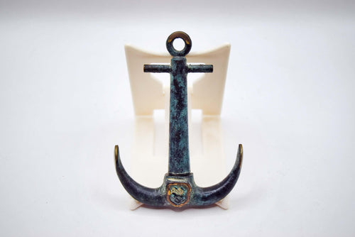 Antique Iron Anchor Corkscrew with Shield. Original patina. c1940s
