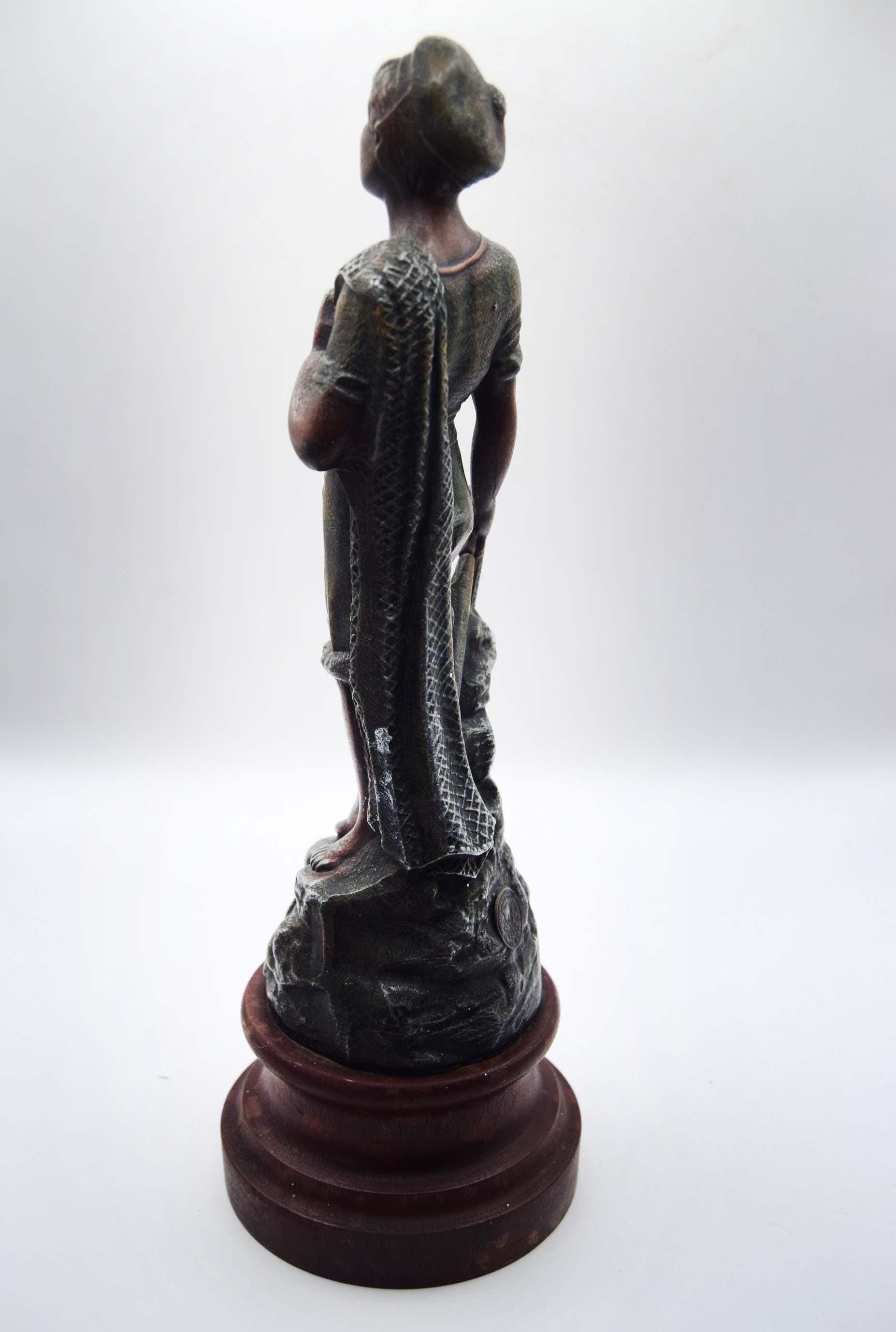 Late 19thC 'Pecheur' French Spelter Figurine - Fisherman - Height 11.5"