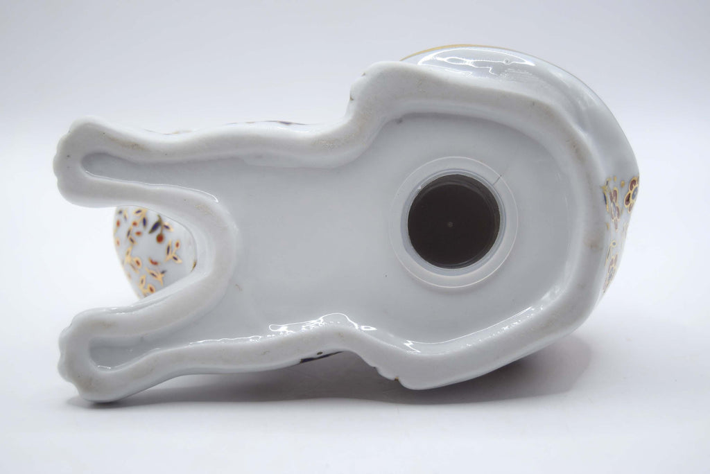 Vintage Imari Porcelain Cat Paperweight 1970s Japan Figurine