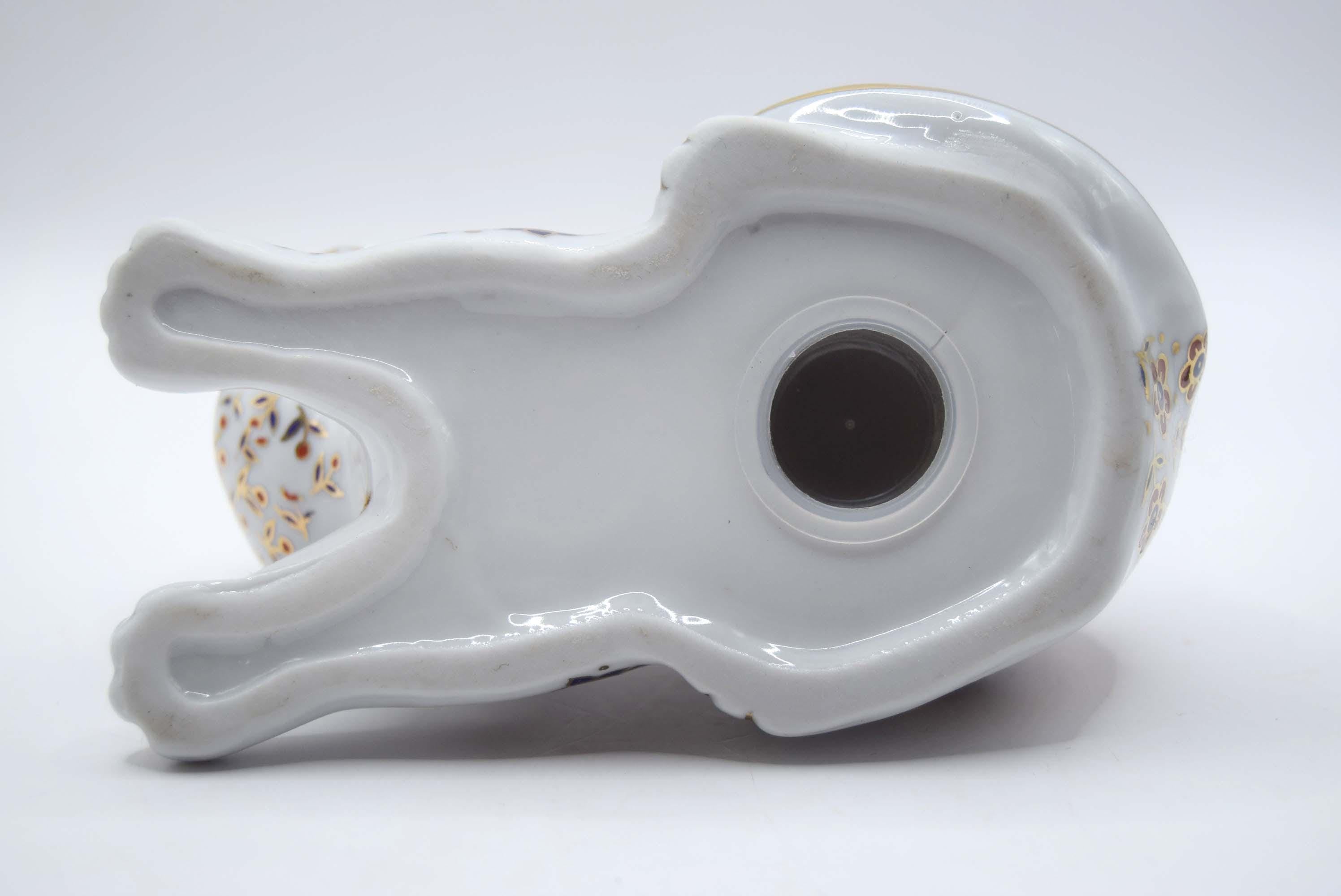 Vintage Imari Porcelain Cat Paperweight 1970s Japan Figurine