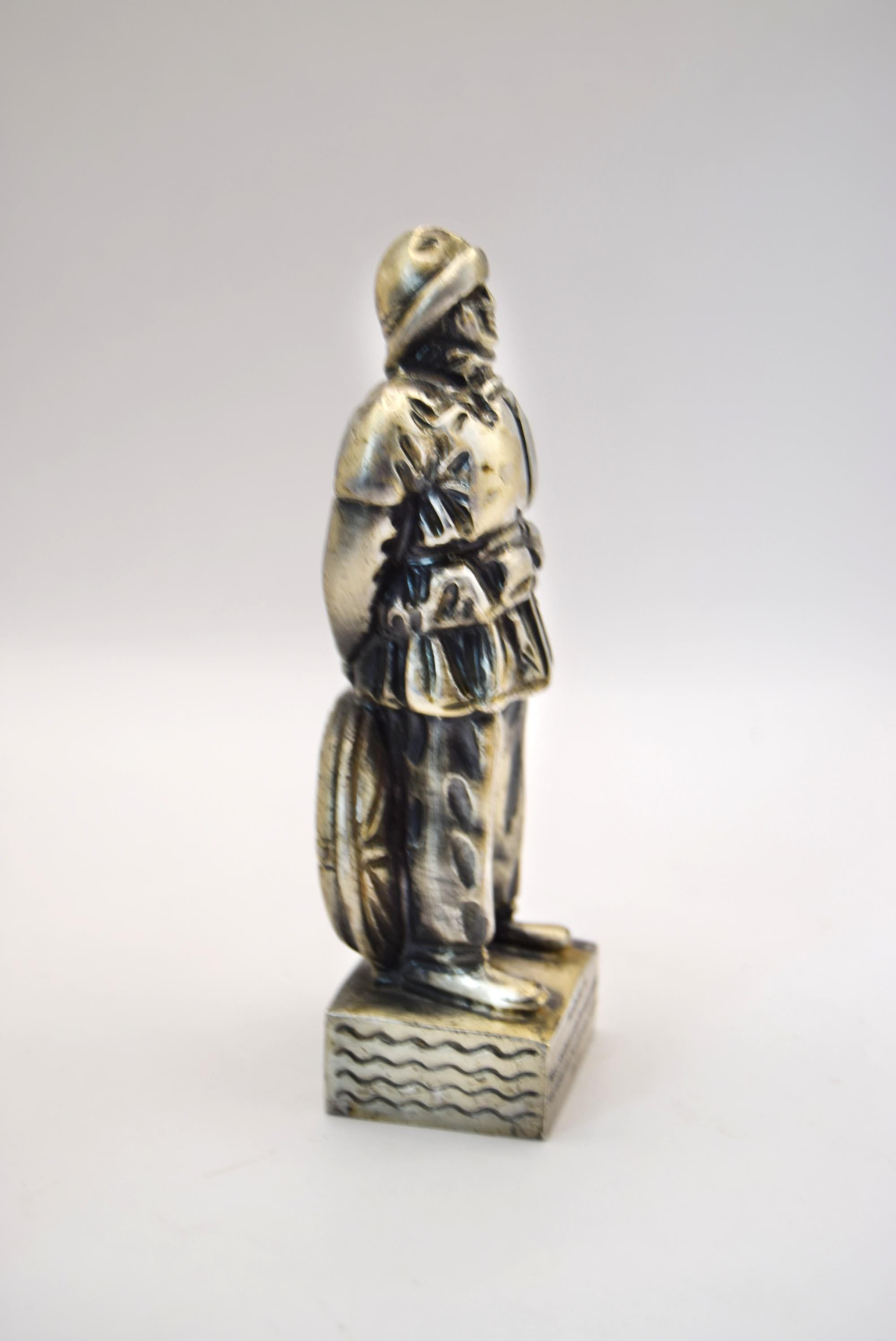 RARE FIND Vintage Presentation Statue for Lifeboat Service 1955. Silvered brass