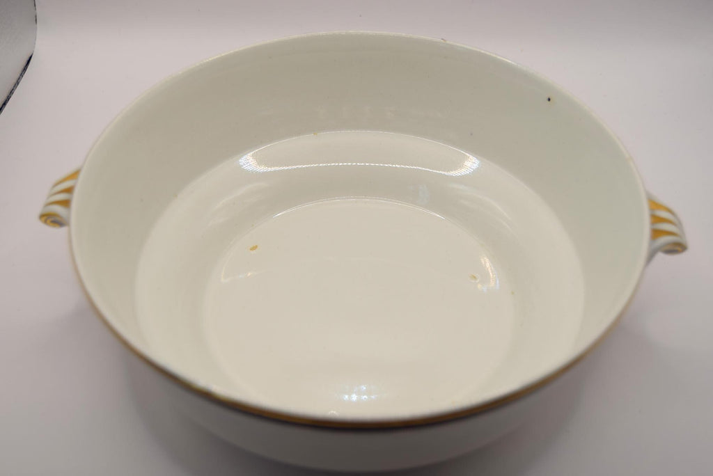 Antique Booths Silicon China White Blue Gilt Lidded Tureen 1930s