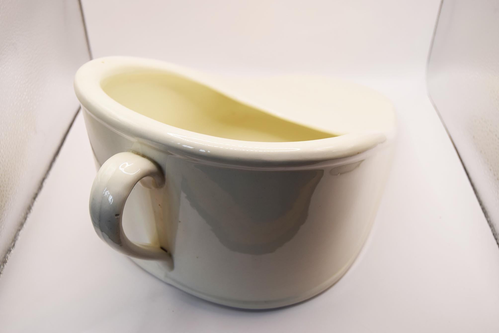 Antique 1920's ceramic bed pan/garden planter The New Slipper