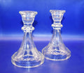 Pair of Art Deco Glass Candlesticks c1930s