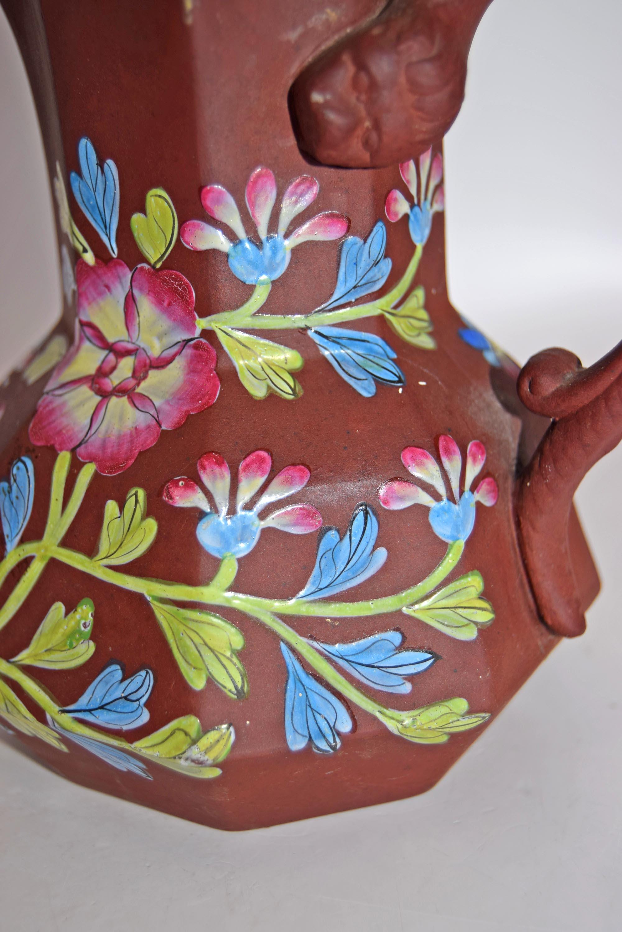 Very Rare 1820 Antique Spode Rosso Antico Redware Hydra Jug Design 3339