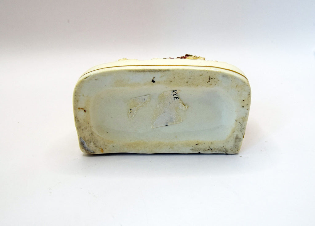 Staffordshire Flatback Pottery Pastille Burner c1840.  Rare pre-firing damage to rear.