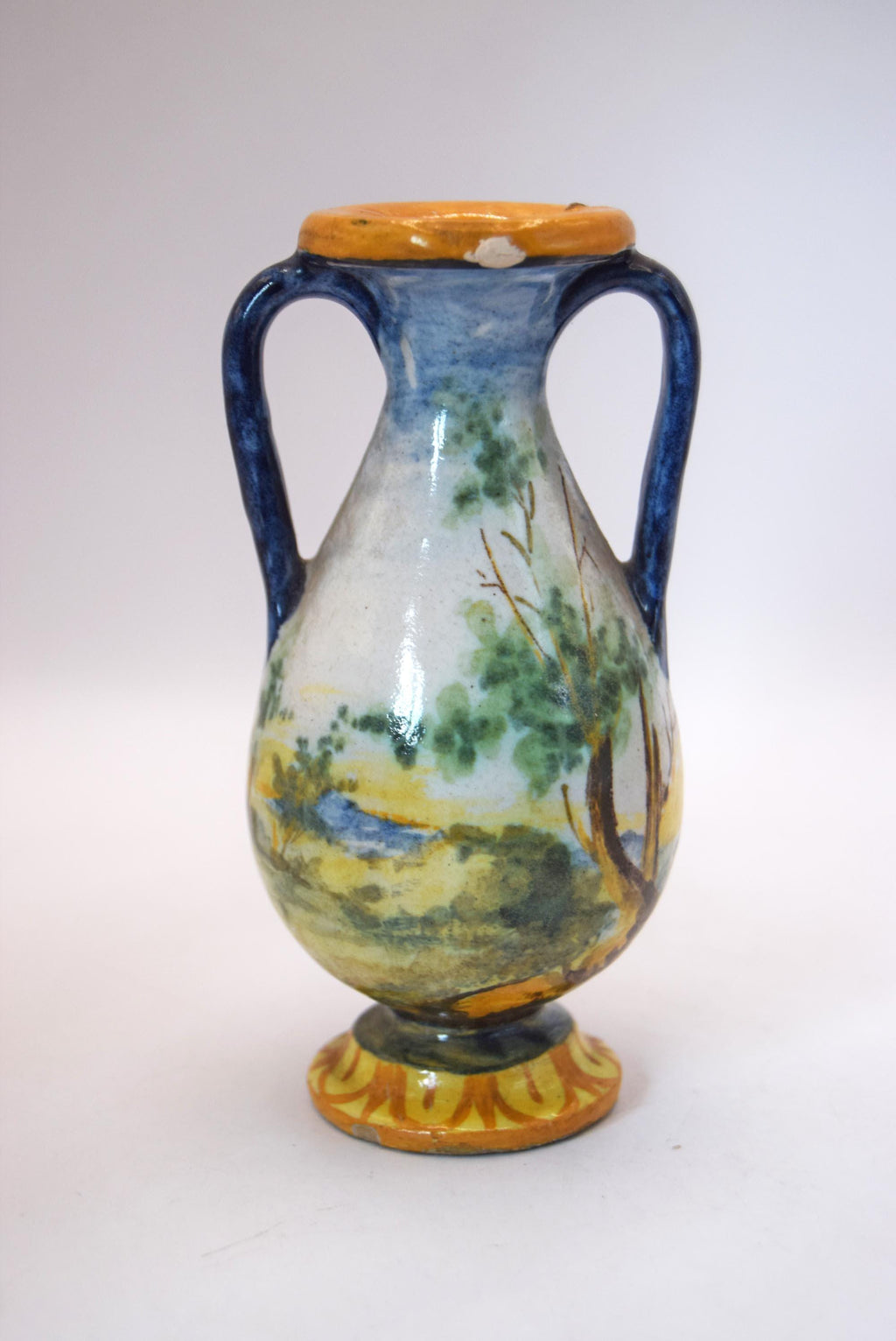 Rare Italian Miniature Earthenware Amphora Vase 19th Century
