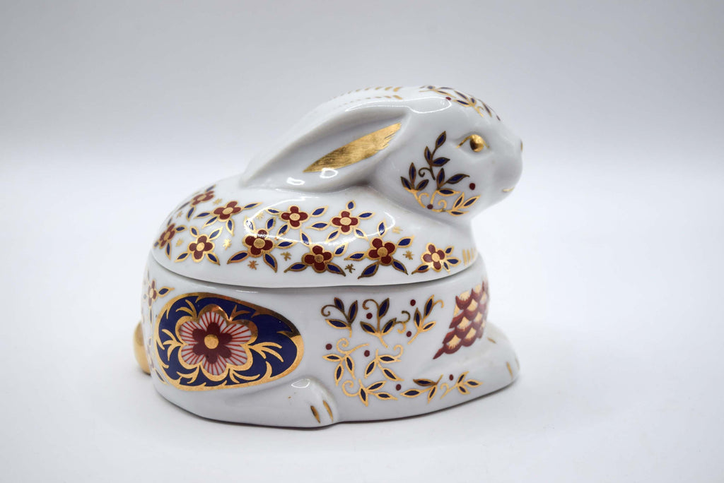 Imari Porcelain Rabbit Trinket Box Leonardo Collection, Made in Japan