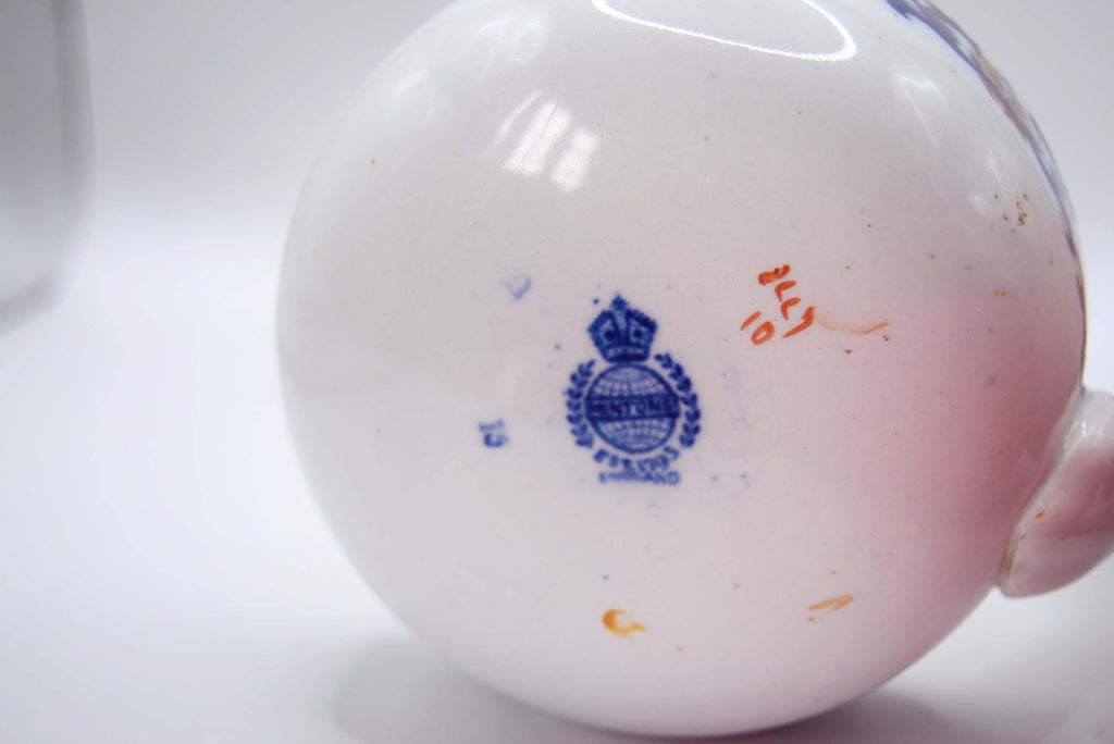 Antique Minton Ceramic Ladle c.1860s  No. 8667 Lyre | Blue & Orange Imari Style