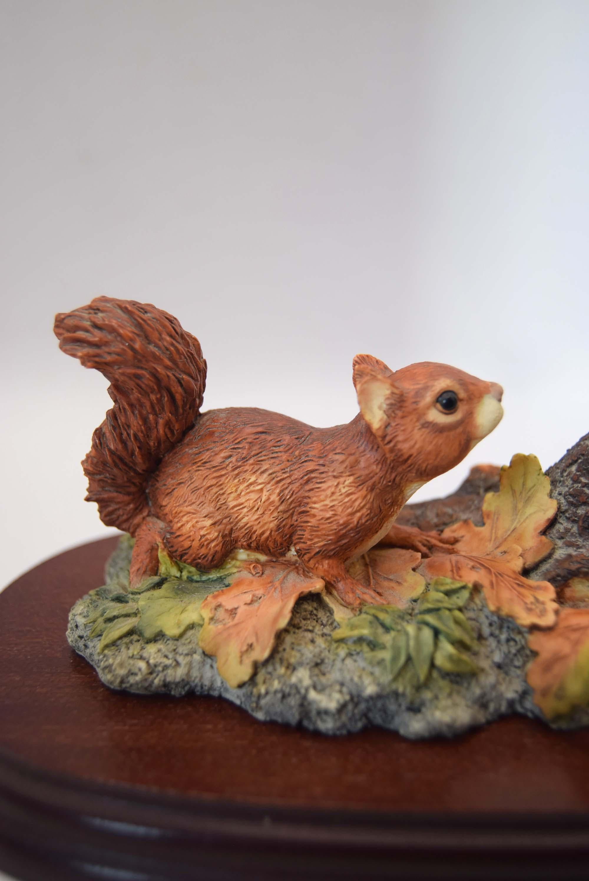 Border Fine Arts Figurine Baby Squirrel and Baby Blue Tit | 1991 | Mint Condition |