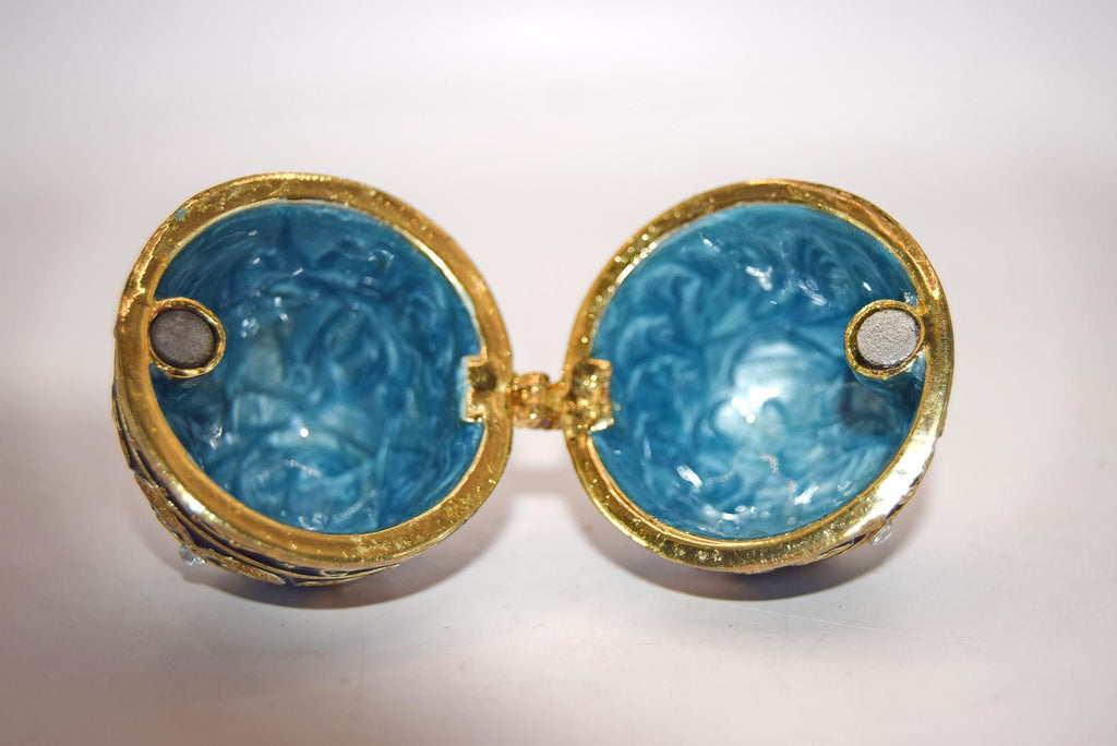 Vintage Enamelled Faberge Style Jewelled Egg Pot. Galaxy from the Atlas Collection