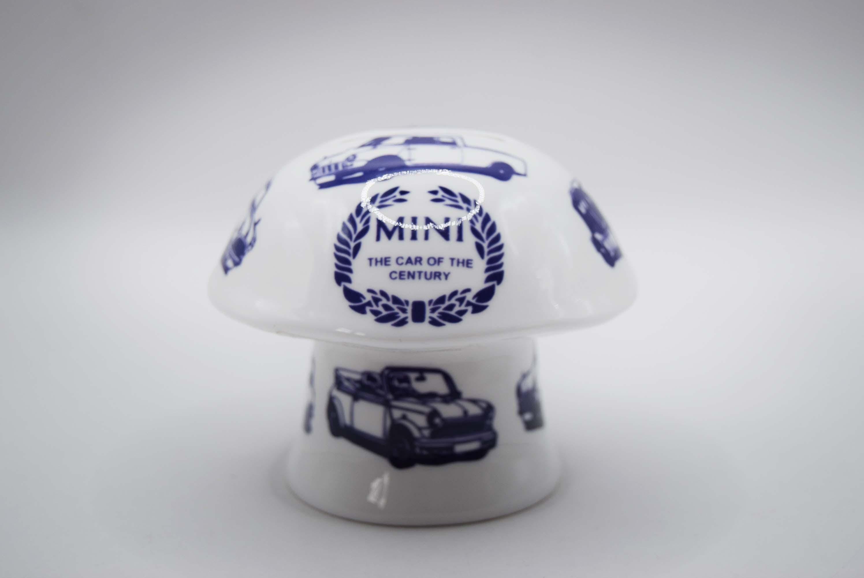 RARE Vintage Mini Cooper Classic Car Ceramic Money Box 3.25â€ Tall