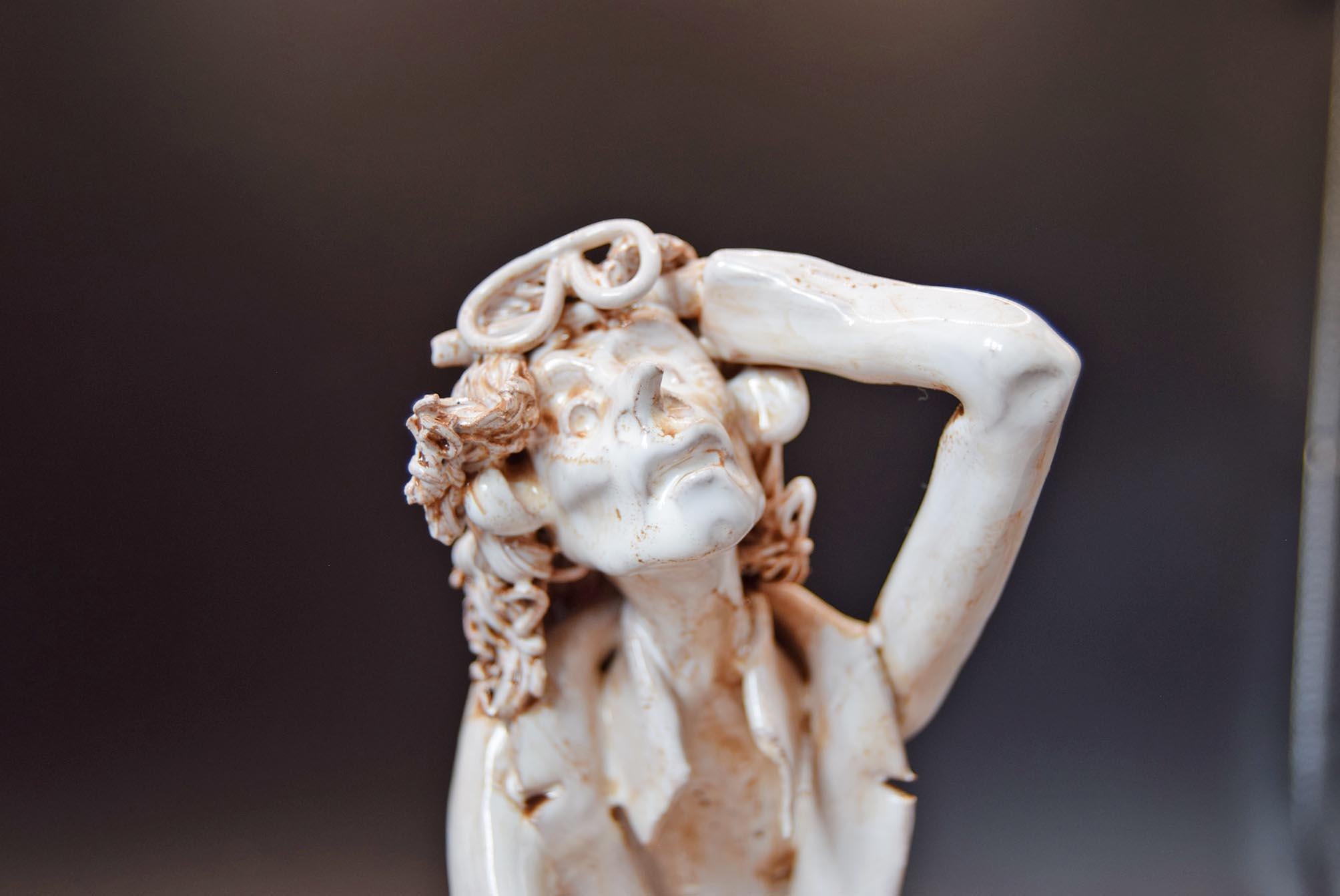 Vintage Signed Dino Bencini Italy Accountant Ceramic Sculpture figurine 8" high | Italian figurine