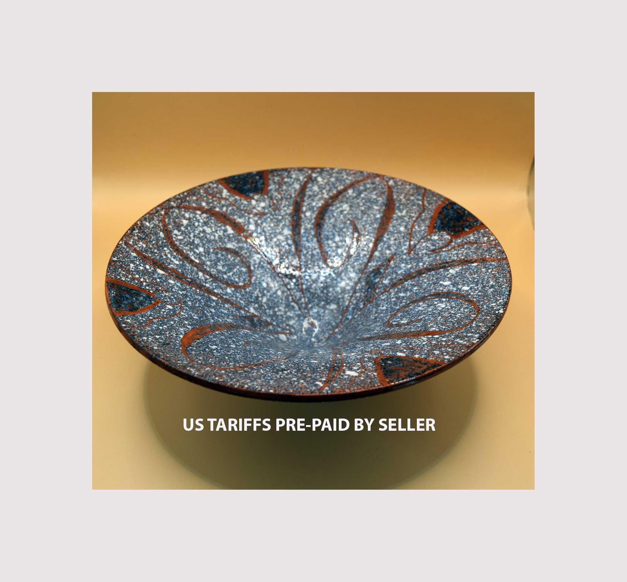 Rare Signed Footed Bowl English Studio Pottery