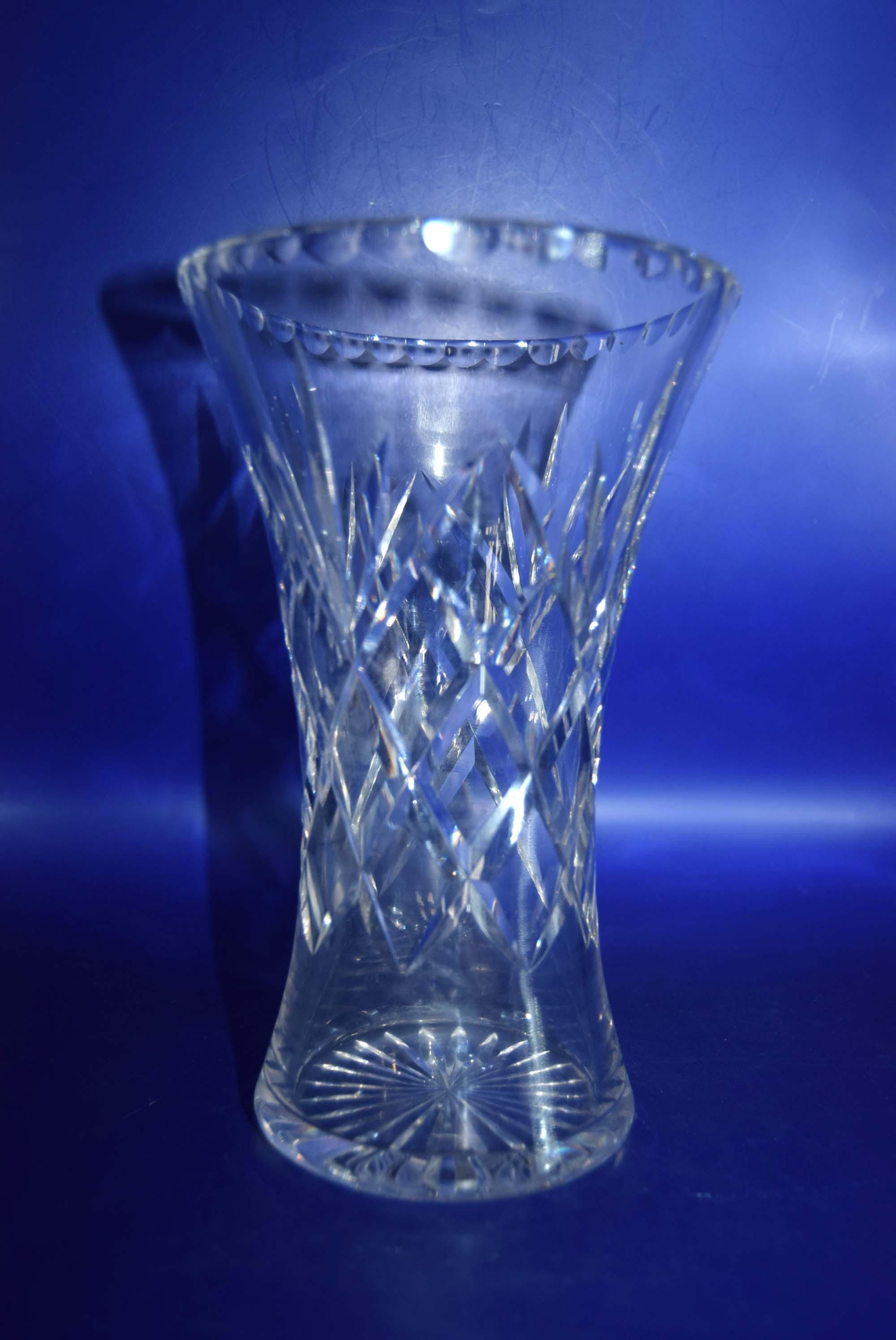 Royal Doulton Heavy Cut Glass Vase | 20cms | Mint condition