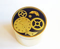 Unusual Watch Part Top Brass Pill/Trinket Box