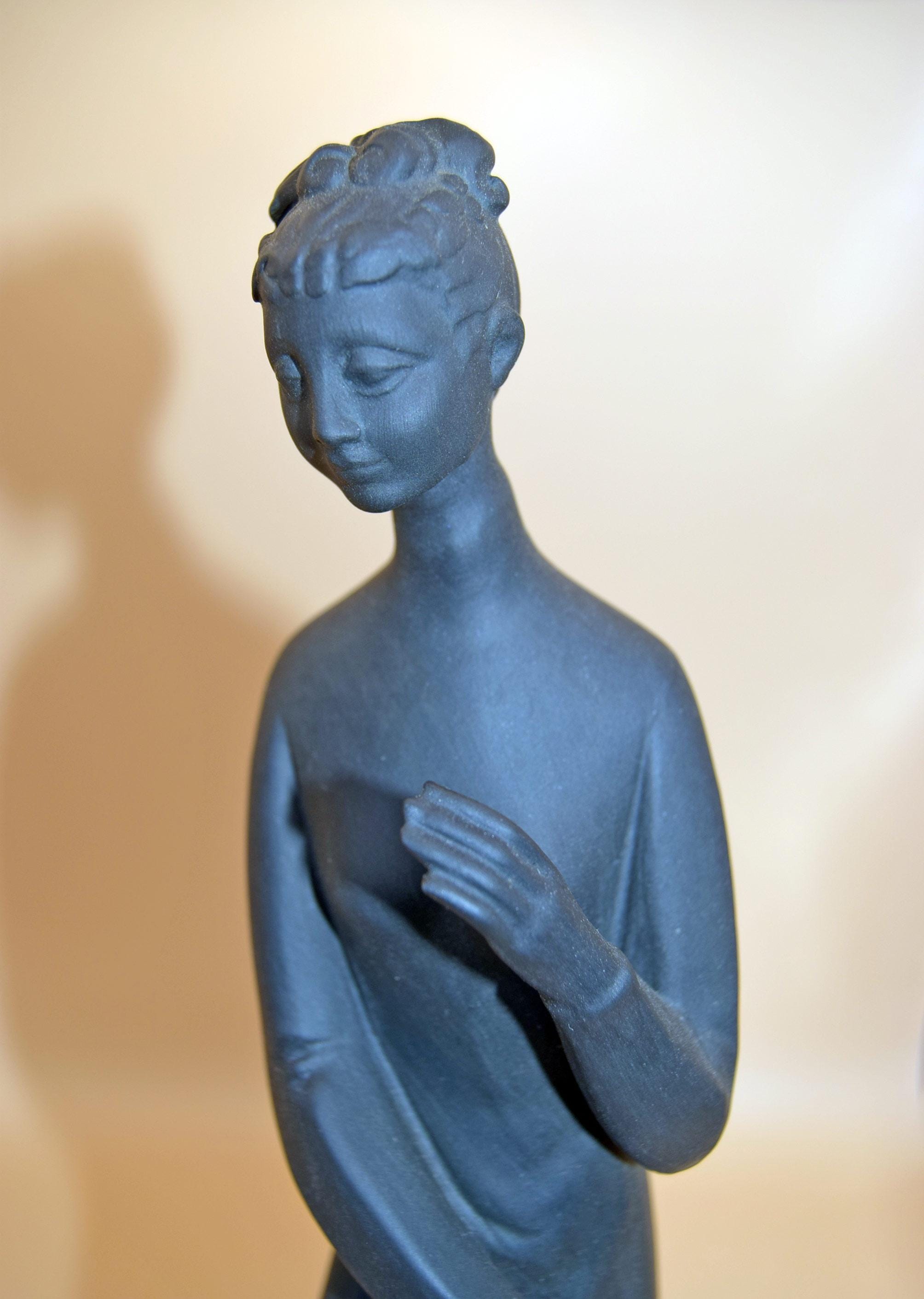 Royal Doulton Black Basalt 'Sympathy' Figurine (HN 2838) - 1979