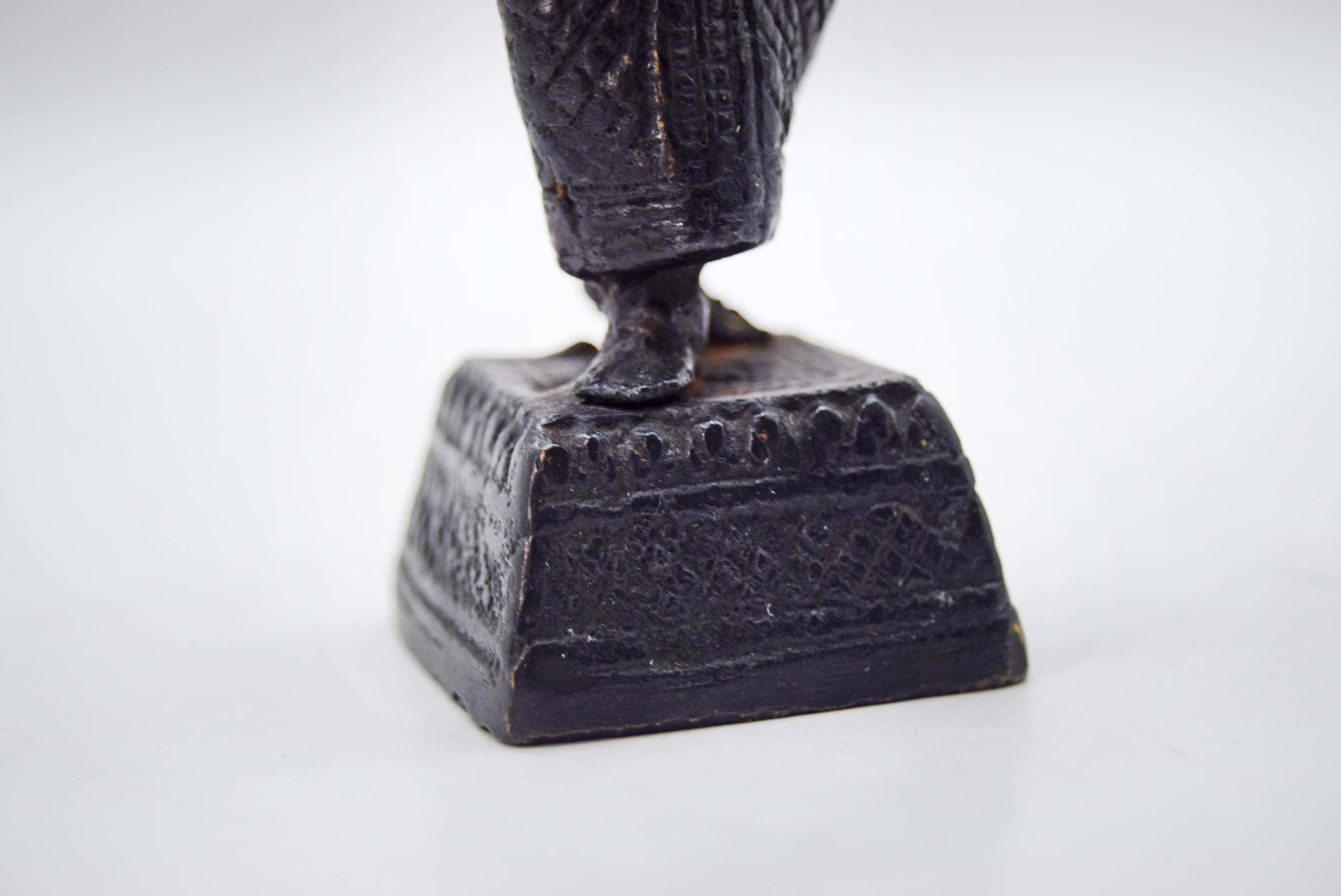 Vintage Bronze Khon Thai Siamese Temple Dancer c1950s